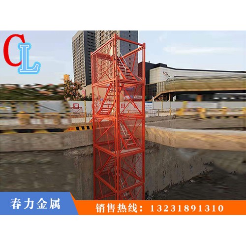 河北沧州安全梯笼多少钱「春力金属制品」箱式梯笼/设计方案