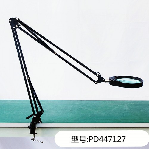 PD447127放大镜带可调LED灯万向金属县臂支架工作台