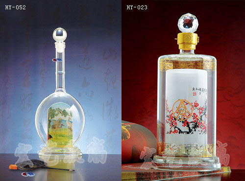 河南船瓶制造企业_宏艺玻璃制品公司厂价订购内画酒瓶