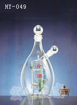 湖南龙瓶加工企业|宏艺玻璃制品厂价供应空心造型酒瓶